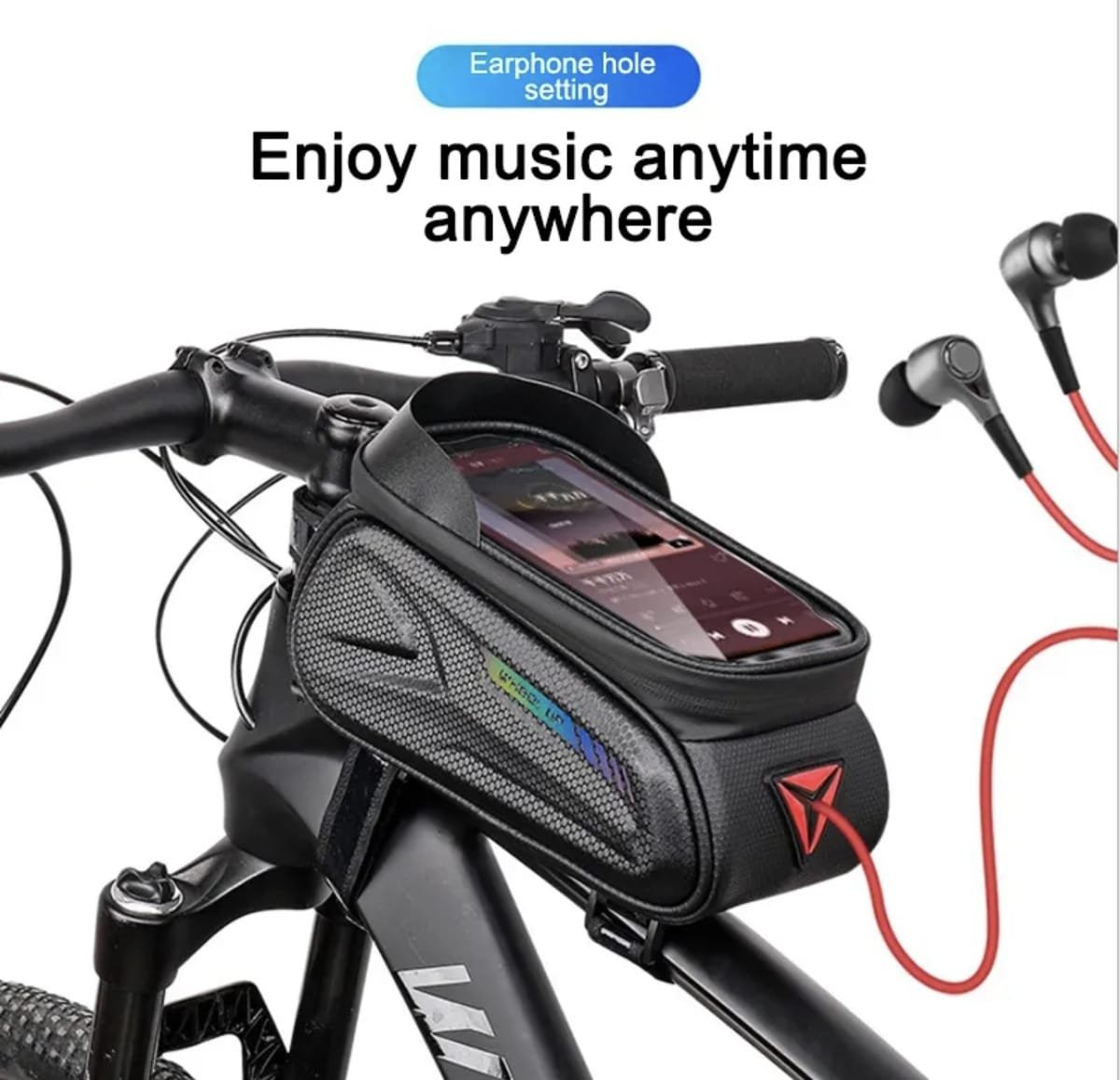 bisiklet ön ışın çantası TPU duyarlı dokunmatik ekran